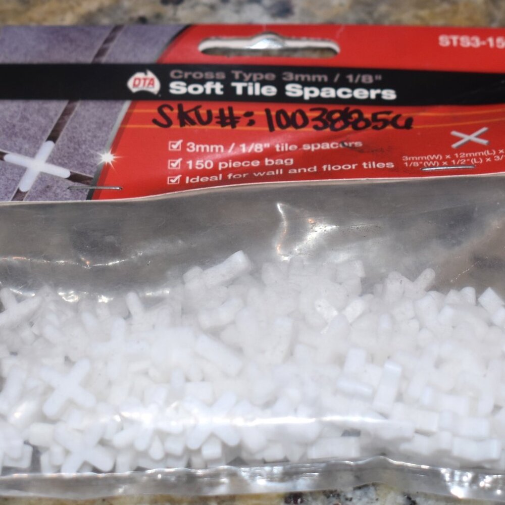 DTA Soft Tile 3mm/1/8 Wall/ Floor 150pc Tile Spacers